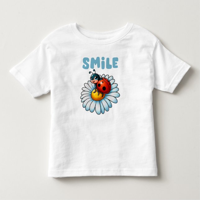 Camiseta De Bebé Sonreír, chicharrón en los niños de las flores de  (Anverso)