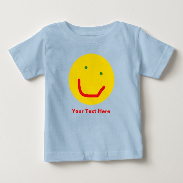 Camiseta De Bebé Sonriente Sol feliz cara (Anverso)