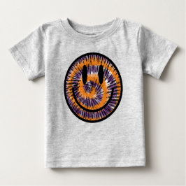 Camiseta De Bebé Sonrisa en Halloween Tie Dye - PNG