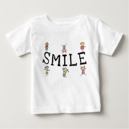 Camiseta De Bebé Sonrisa Personalizado Cute Figures Niños Jugando