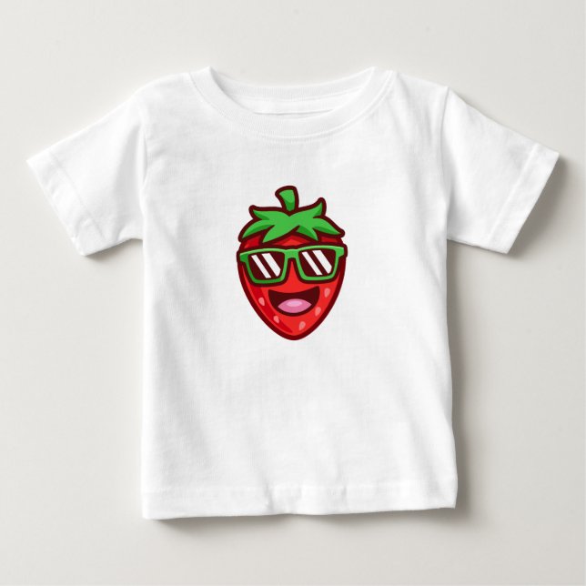 Camiseta De Bebé Sonrisas de Fresa (Anverso)