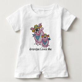 Camiseta De Bebé SOo Cute "El abuelo me ama" Romper bebé cerviculto