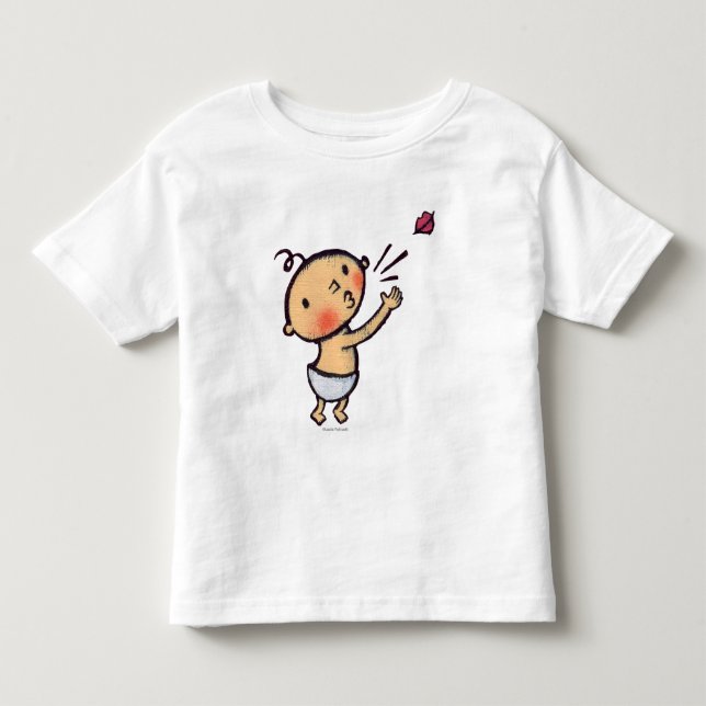 Camiseta De Bebé Soplo de Leslie Patricelli un bebé del beso (Anverso)