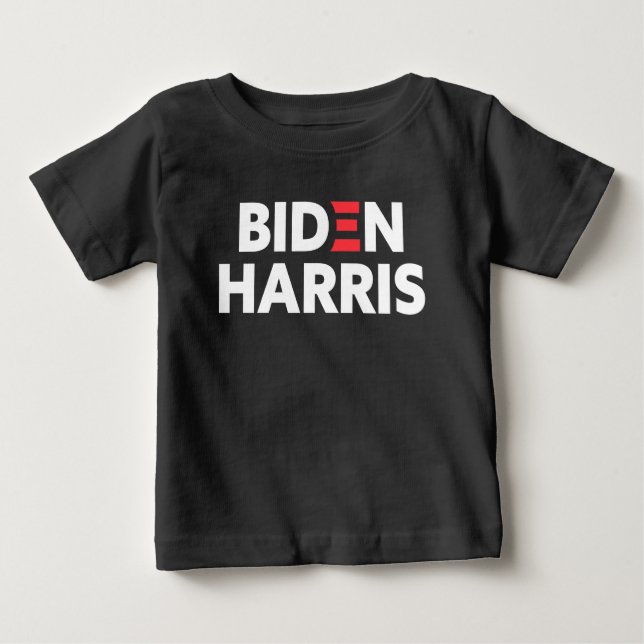 Camiseta De Bebé Soporte electoral Biden / Harris Negro (Anverso)