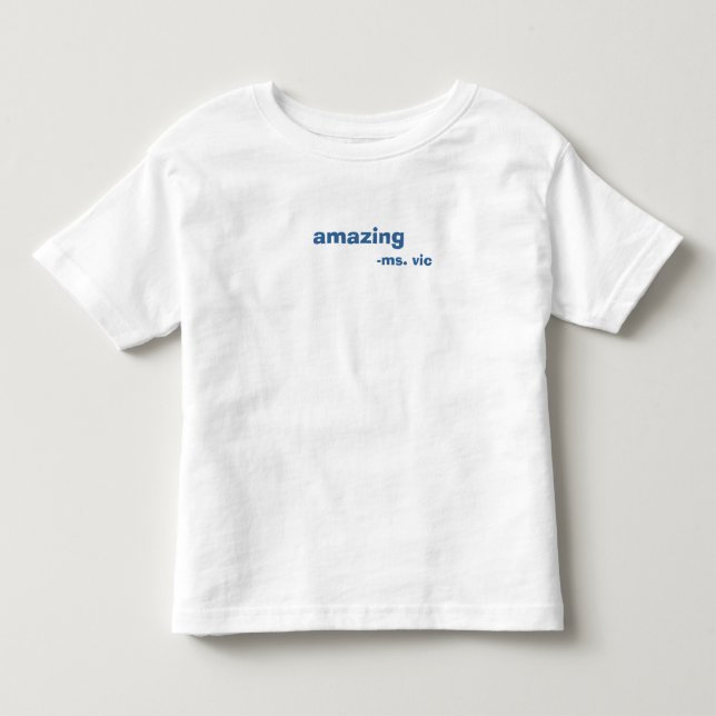 Camiseta De Bebé sorprendiendo, - ms. Vic (Anverso)