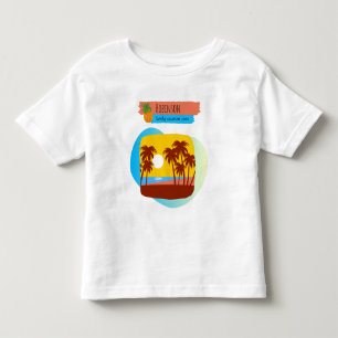 Camiseta De Bebé Souvenir de acompañamiento de vacaciones tropicale