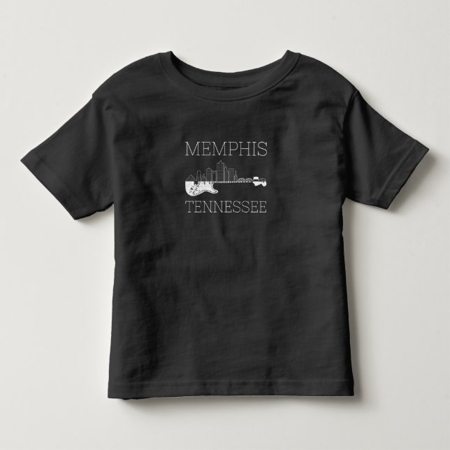 Camiseta De Bebé Souvenir Memphis Guitar Music Tennessee Memphis (Anverso)