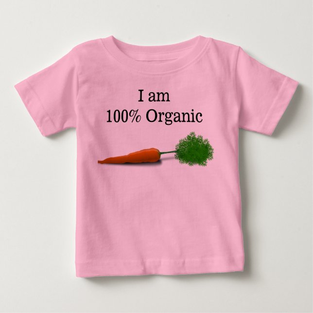Camiseta De Bebé Soy 100% Ropa Infantil Orgánica (Anverso)