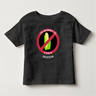 Camiseta De Bebé Soy Alérgico A Niños De Maíz Alergia Personalizada