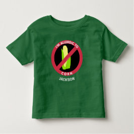Camiseta De Bebé Soy Alérgico A Niños De Maíz Alergia Personalizada