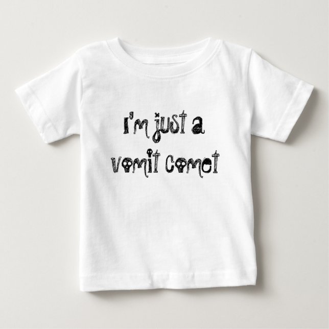 Camiseta De Bebé Soy apenas un cometa del vómito (Anverso)