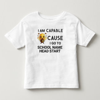 Camiseta De Bebé Soy Capaz Porque Voy A Agregar El Nombre De La Esc