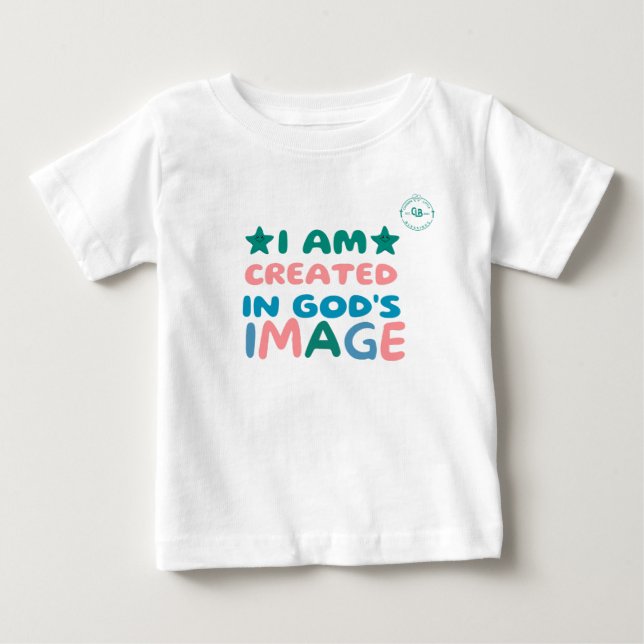 Camiseta De Bebé Soy creado a imagen de Dios (Anverso)