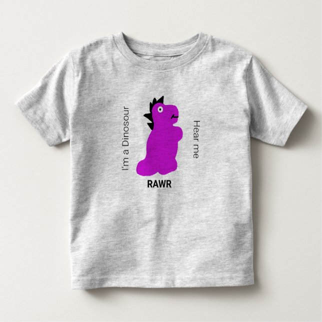 Camiseta De Bebé Soy dinosaurio, ¡Hear Me Rawr! (Anverso)