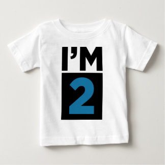 Camiseta De Bebé Soy dos camisas azules de cumpleaños