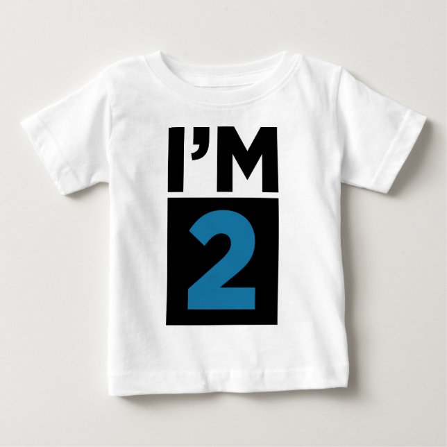 Camiseta De Bebé Soy dos camisas azules de cumpleaños (Anverso)