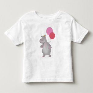 Camiseta De Bebé Soy Dos Hipopótamo con Globos