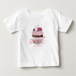 Camiseta De Bebé Soy dulce y lo sé Cupcake