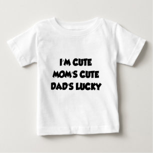 Camiseta De Bebé Soy el Afortunado de Mamá Bonita Papá Bonito