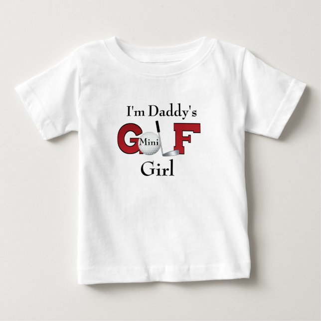 Camiseta De Bebé Soy el Chica de mini golf de papá (Anverso)