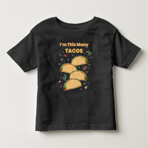 Camiseta De Bebé Soy el cuarto cumpleaños del niño Tacos