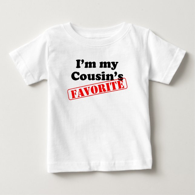 Camiseta De Bebé Soy el favorito de mi primo (Anverso)