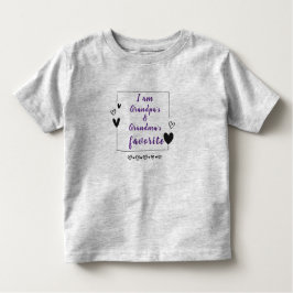 Camiseta De Bebé "Soy el favorito del abuelo y la abuela"