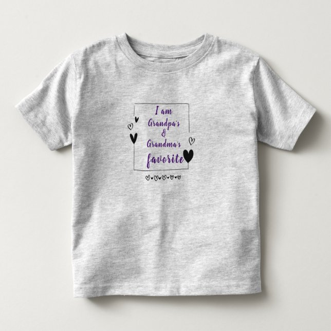 Camiseta De Bebé "Soy el favorito del abuelo y la abuela" (Anverso)