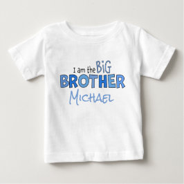 Camiseta De Bebé Soy el Gran Hermano Cute Azul Whimsical