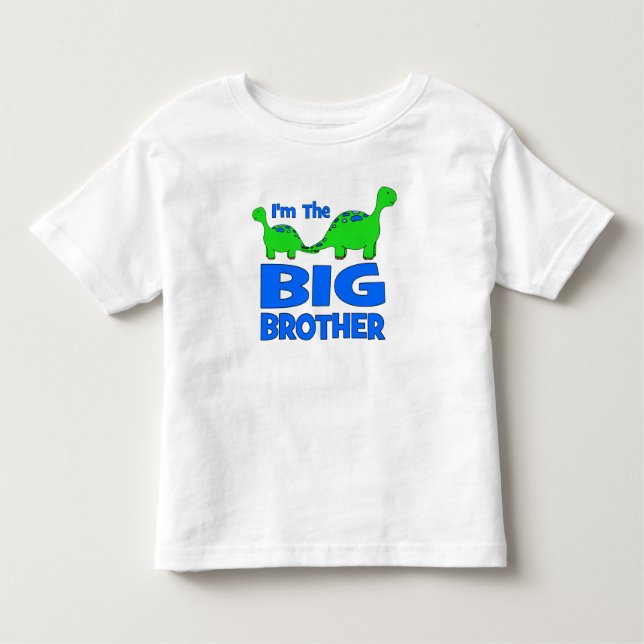 Camiseta De Bebé ¡Soy el Gran Hermano! Diseño de dinosaurios person (Anverso)