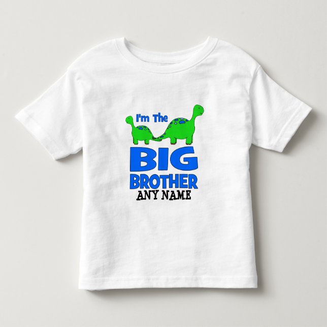 Camiseta De Bebé ¡Soy el Gran Hermano! Diseño de dinosaurios person (Anverso)