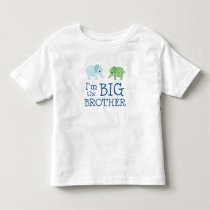 Camiseta De Bebé Soy el hermano mayor Elefantes lindos Niños