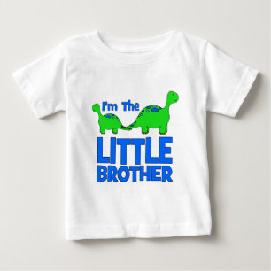 Camiseta De Bebé ¡Soy el HERMANO PEQUEÑO! Regalo de dinosaurio pers