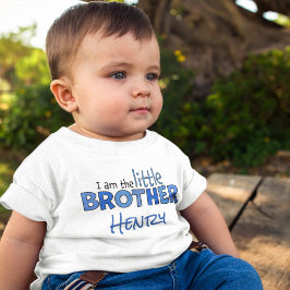 Camiseta De Bebé Soy el Hermano Pequeño Whimsical Moderno Cute