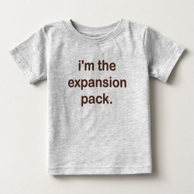 Camiseta De Bebé Soy el paquete de la extensión (Bn/Bk) (Anverso)