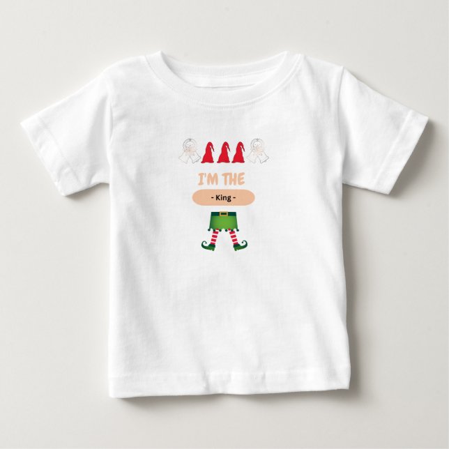 Camiseta De Bebé Soy el rey Santa Gorra (Anverso)