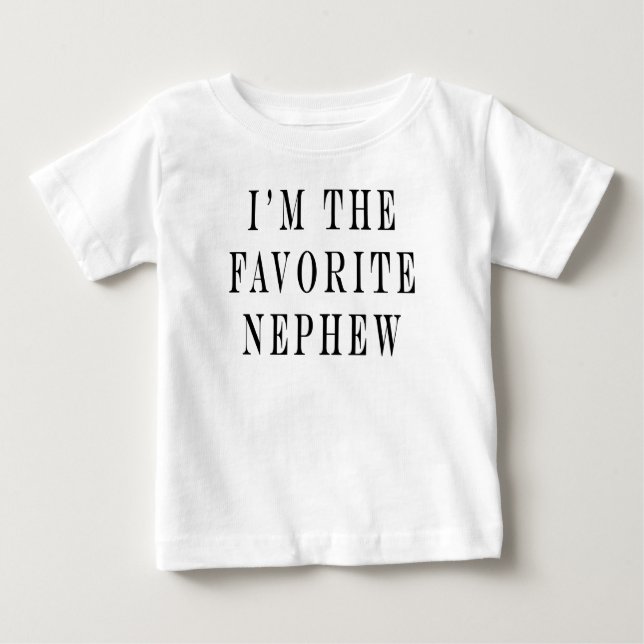 Camiseta De Bebé Soy el sobrino favorito, el sobrino gracioso, soy  (Anverso)