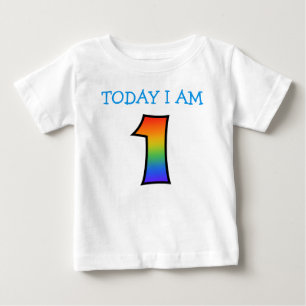 Camiseta De Bebé "SOY HOY 1" con pendiente del arco iris