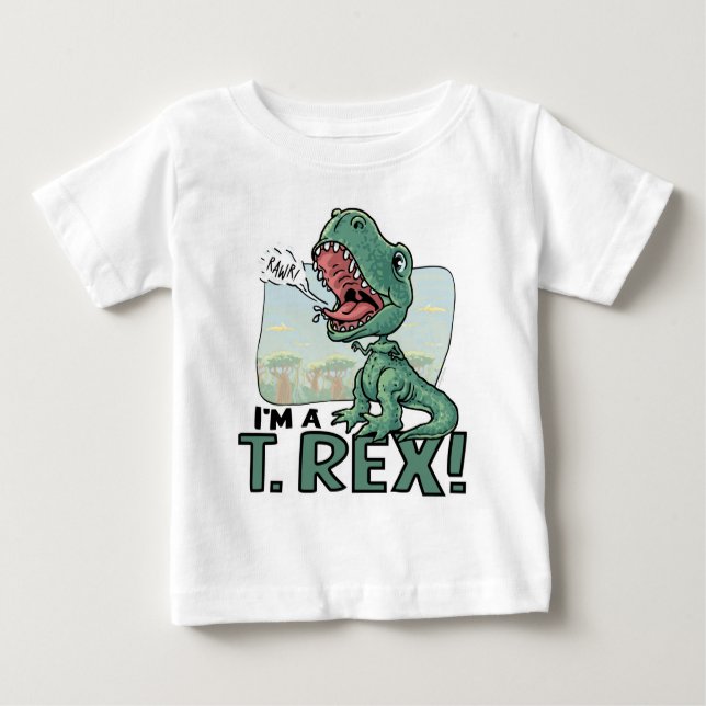 Camiseta De Bebé Soy ideas de un regalo de T. Rex Dinosaur (Anverso)