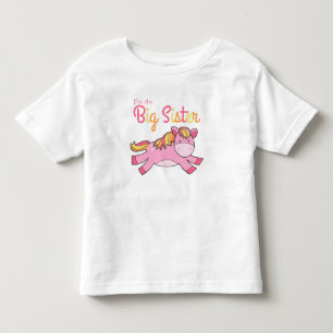Camiseta De Bebé Soy la hermana mayor - Pony Rosa lindo