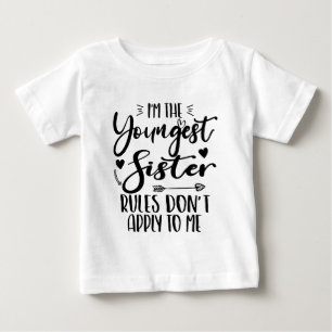 Camiseta De Bebé Soy la hermana menor Cumpleaños Hermanastra Divert
