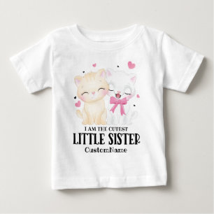 Camiseta De Bebé Soy la Hermana Menor Más Linda Gatos Lindos Person