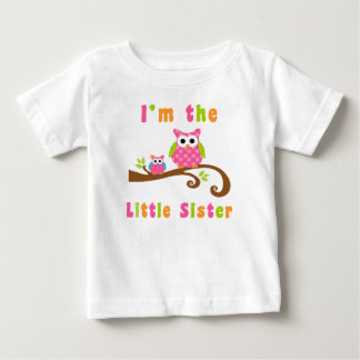 Camiseta De Bebé Soy la hermanita Lechuza Rosa