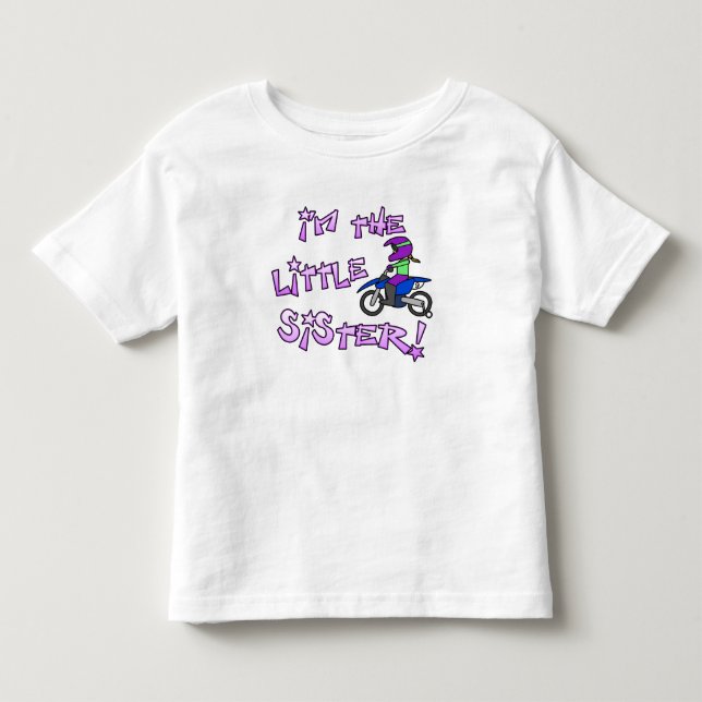 Camiseta De Bebé Soy la pequeña hermana Motocross T Shirt (Anverso)