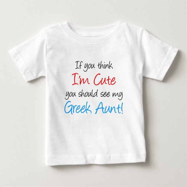 Camiseta De Bebé Soy la tía griega linda (Anverso)