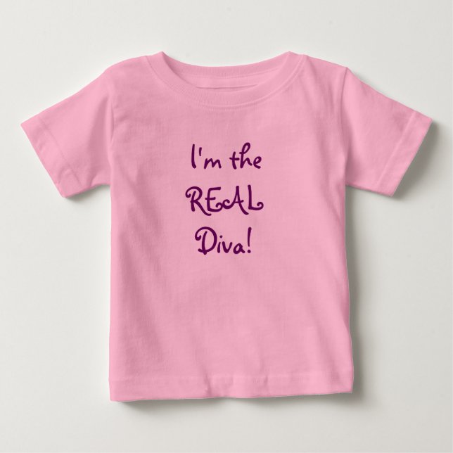Camiseta De Bebé ¡Soy la verdadera Diva! (Anverso)