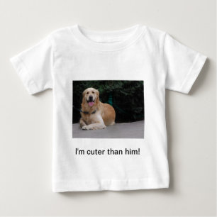 Camiseta De Bebé ¡Soy más amable que él! - Aparato Golden Retriever