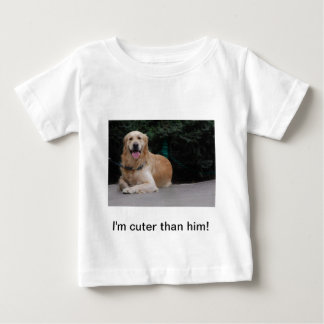 Camiseta De Bebé ¡Soy más amable que él! - Aparato Golden Retriever