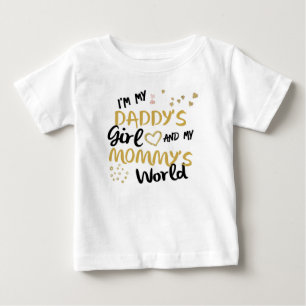 Camiseta De Bebé Soy mundo del chica de mi papá y de mi mamá