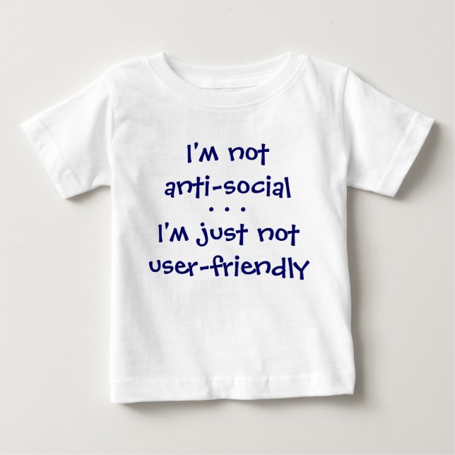 Camiseta De Bebé Soy notanti-social, yo soy apenas (Anverso)